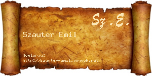 Szauter Emil névjegykártya